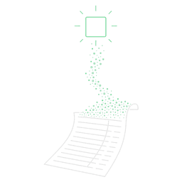 A price list dissolving upward into the agent that learns it.