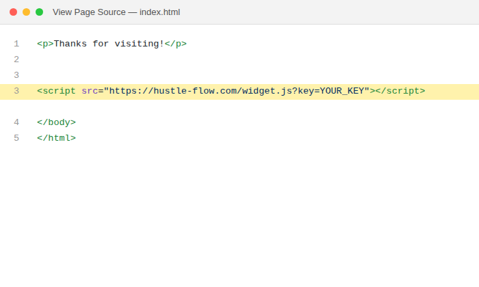 Any website settings screen